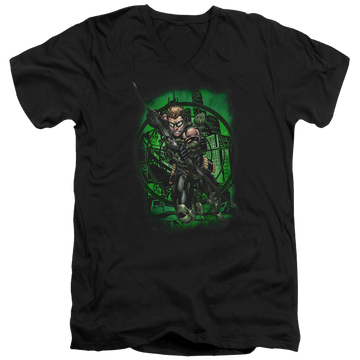 Green Arrow In My Sight - Men's V-Neck T-Shirt Men's V-Neck T-Shirt Green Arrow   