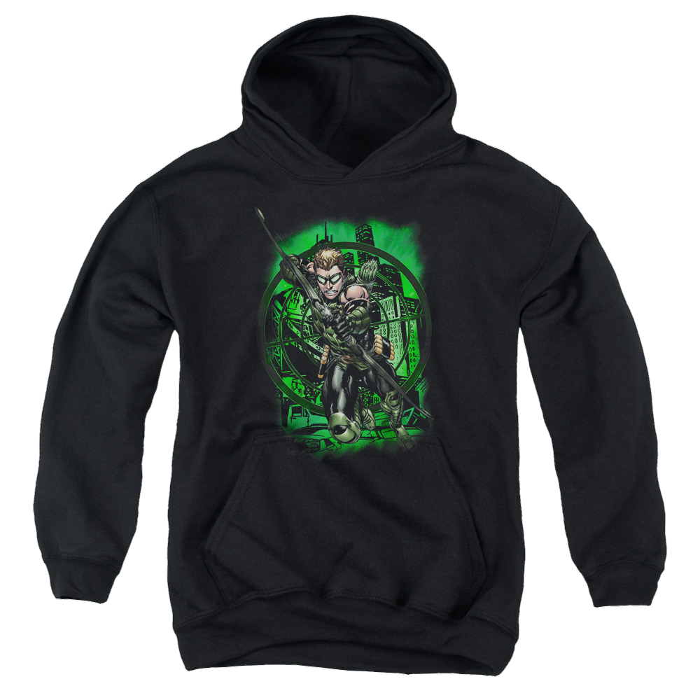 Green Arrow In My Sight - Youth Hoodie Youth Hoodie (Ages 8-12) Green Arrow   