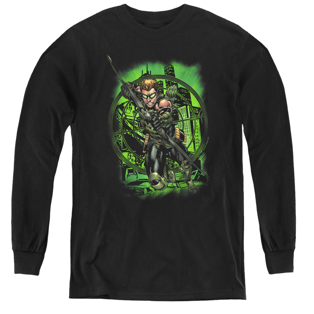 Green Arrow In My Sight - Youth Long Sleeve T-Shirt Youth Long Sleeve T-Shirt Green Arrow   