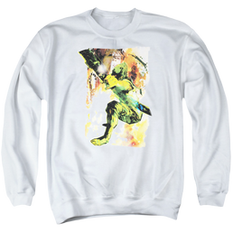 Green Arrow Painted Archer - Men's Crewneck Sweatshirt Men's Crewneck Sweatshirt Green Arrow   