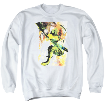 Green Arrow Painted Archer - Men's Crewneck Sweatshirt Men's Crewneck Sweatshirt Green Arrow   