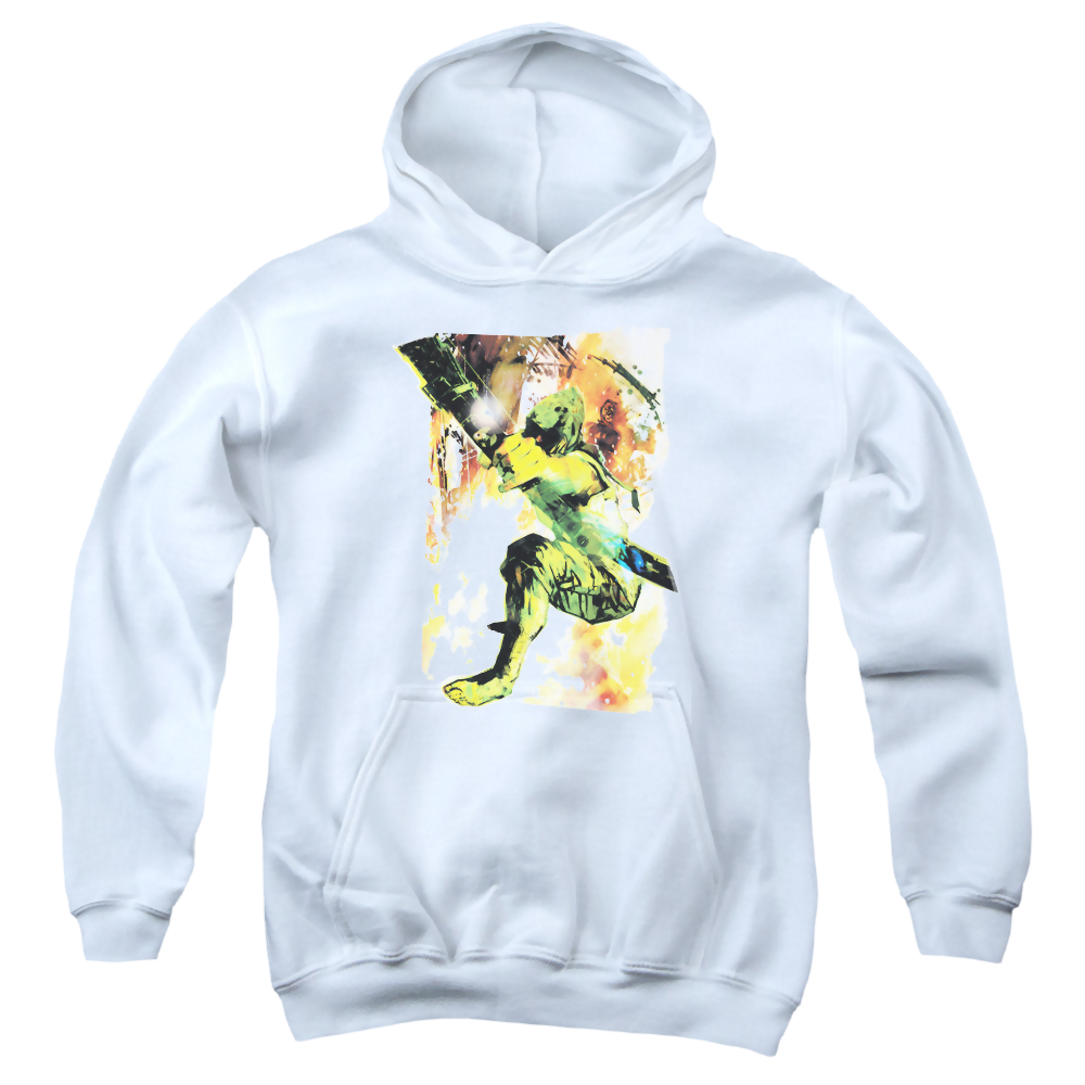 Green Arrow Painted Archer - Youth Hoodie Youth Hoodie (Ages 8-12) Green Arrow   