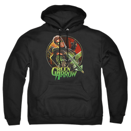 Green Arrow Sunset Archer - Pullover Hoodie Pullover Hoodie Green Arrow   