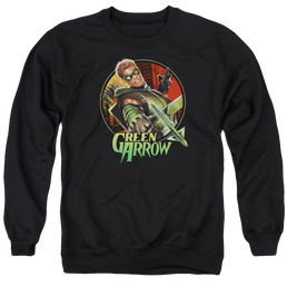 Green Arrow Sunset Archer - Men's Crewneck Sweatshirt Men's Crewneck Sweatshirt Green Arrow   