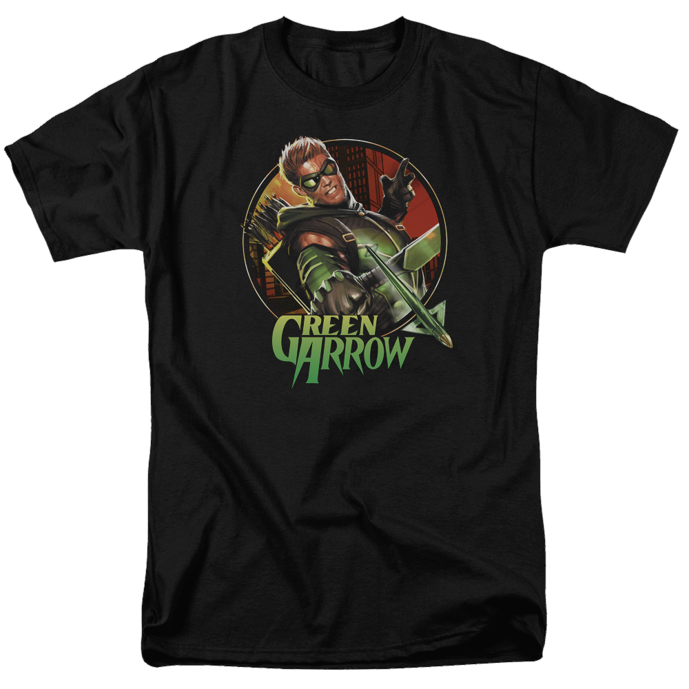 Green Arrow Sunset Archer - Men's Regular Fit T-Shirt Men's Regular Fit T-Shirt Green Arrow   