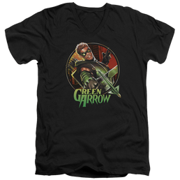 Green Arrow Sunset Archer - Men's V-Neck T-Shirt Men's V-Neck T-Shirt Green Arrow   