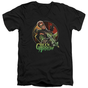 Green Arrow Sunset Archer - Men's V-Neck T-Shirt Men's V-Neck T-Shirt Green Arrow   