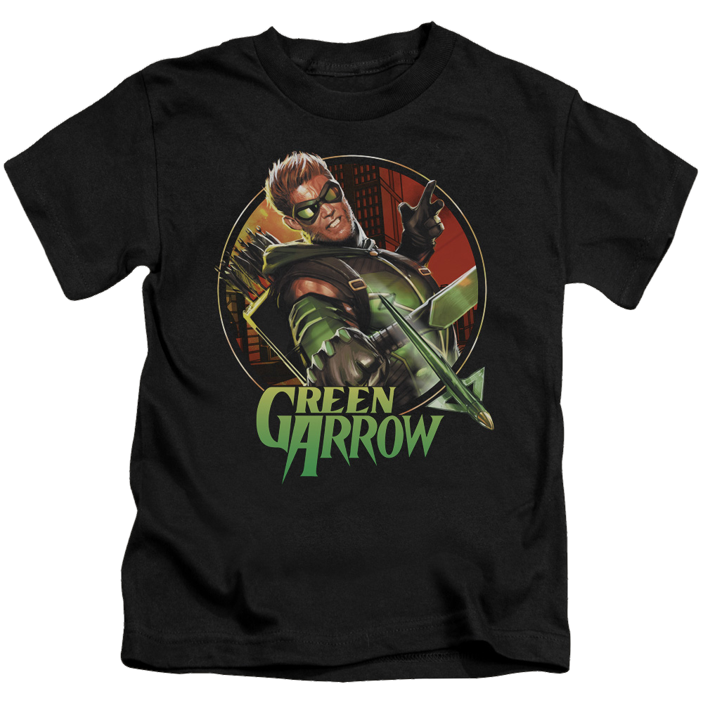 Green Arrow Sunset Archer - Kid's T-Shirt Kid's T-Shirt (Ages 4-7) Green Arrow   