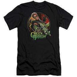 Green Arrow Sunset Archer - Men's Premium Slim Fit T-Shirt Men's Premium Slim Fit T-Shirt Green Arrow   