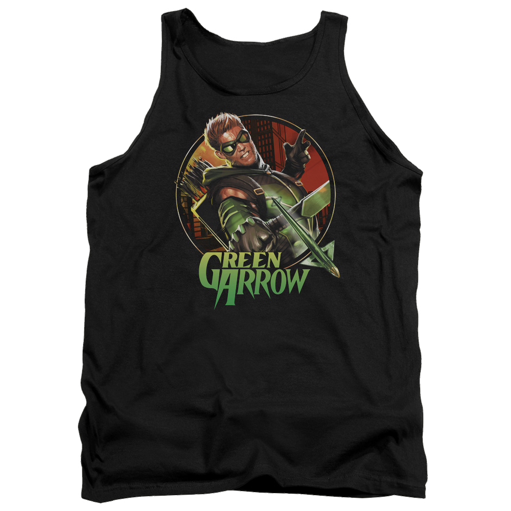 Green Arrow Sunset Archer - Men's Tank Top Men's Tank Green Arrow   