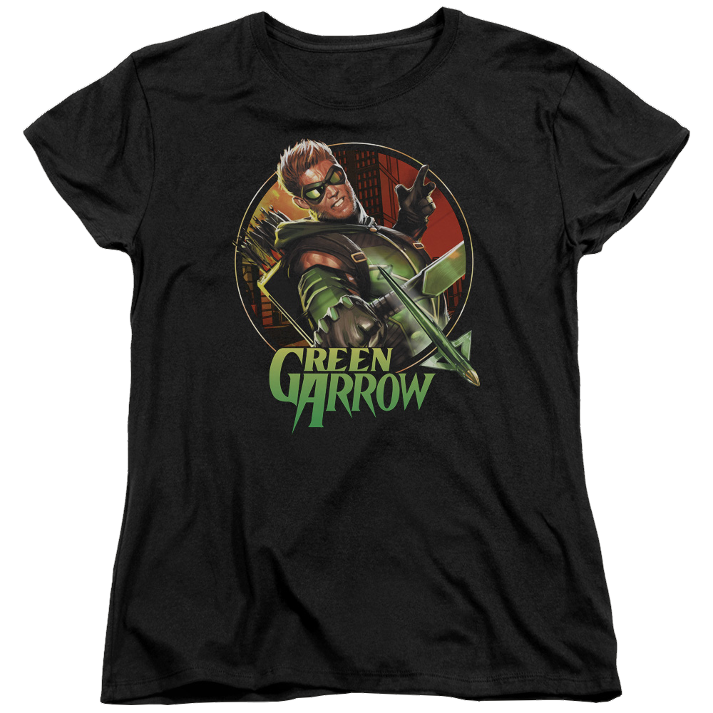 Green Arrow Sunset Archer - Women's T-Shirt Women's T-Shirt Green Arrow   
