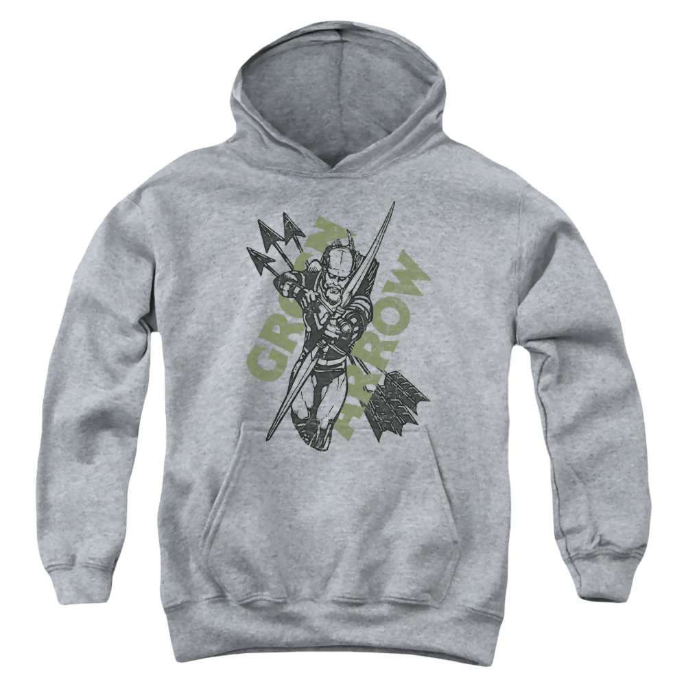 Green Arrow Archers Arrows - Youth Hoodie Youth Hoodie (Ages 8-12) Green Arrow   