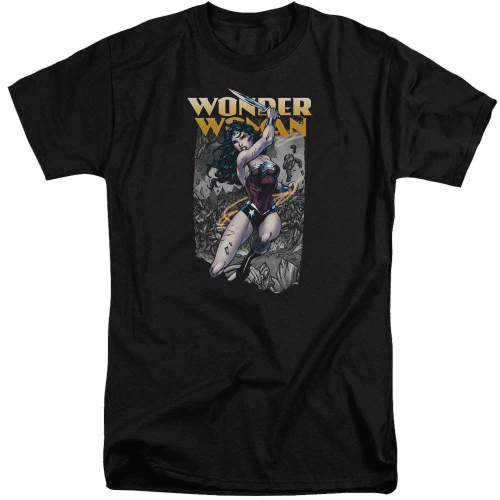 Justice League Wonder Slice Men's Tall Fit T-Shirt Men's Tall Fit T-Shirt Wonder Woman   