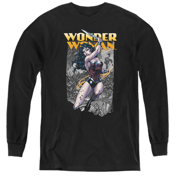 Wonder Woman Wonder Slice - Youth Long Sleeve T-Shirt Youth Long Sleeve T-Shirt Wonder Woman   