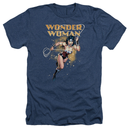 Justice League Star Lasso Men's Heather T-Shirt Men's Heather T-Shirt Wonder Woman   