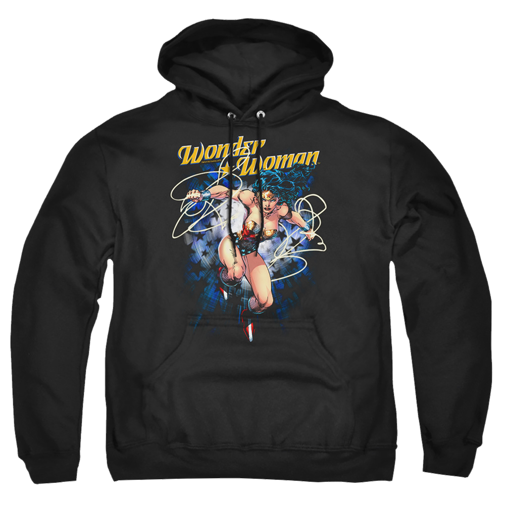 Justice League Starburst Pullover Hoodie Pullover Hoodie Wonder Woman   