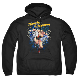 Justice League Starburst Pullover Hoodie Pullover Hoodie Wonder Woman   