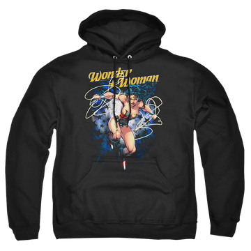 Justice League Starburst Pullover Hoodie Pullover Hoodie Wonder Woman   