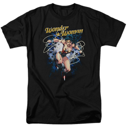 Justice League Starburst Men's Regular Fit T-Shirt Men's Regular Fit T-Shirt Wonder Woman   