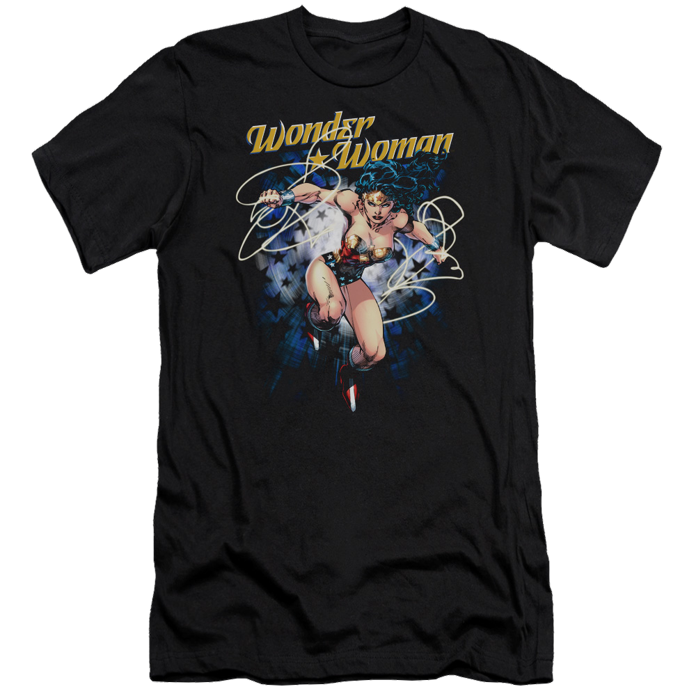 Wonder Woman Starburst - Men's Premium Slim Fit T-Shirt Men's Premium Slim Fit T-Shirt Wonder Woman   