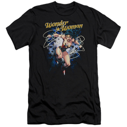 Wonder Woman Starburst - Men's Premium Slim Fit T-Shirt Men's Premium Slim Fit T-Shirt Wonder Woman   