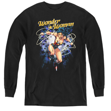 Wonder Woman Starburst - Youth Long Sleeve T-Shirt Youth Long Sleeve T-Shirt Wonder Woman   