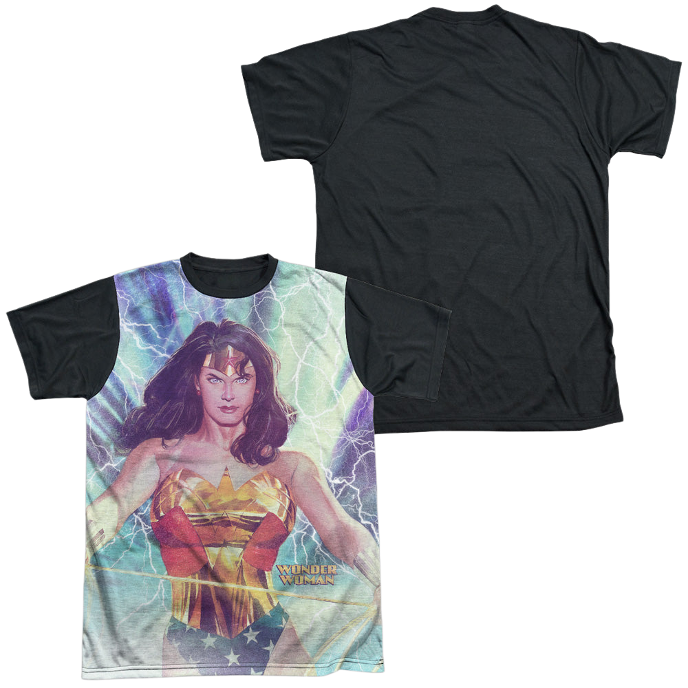 Justice League Stormy Heroine - Men's Black Back T-Shirt Men's Black Back T-Shirt Justice League   