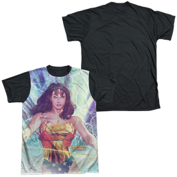 Justice League Stormy Heroine - Men's Black Back T-Shirt Men's Black Back T-Shirt Justice League   