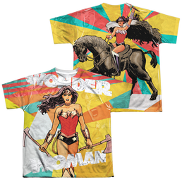 Wonder Woman Hands Full (Front/Back Print) - Youth All-Over Print T-Shirt Youth All-Over Print T-Shirt (Ages 8-12) Wonder Woman   