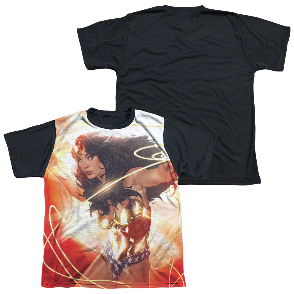 Wonder Woman Wonder Glow - Youth Black Back T-Shirt Youth Black Back T-Shirt (Ages 8-12) Wonder Woman   