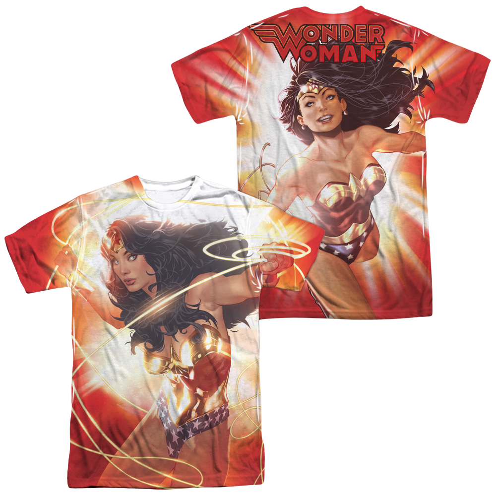 Justice League Wonder Glow Men's All Over Print T-Shirt Men's All-Over Print T-Shirt Wonder Woman   