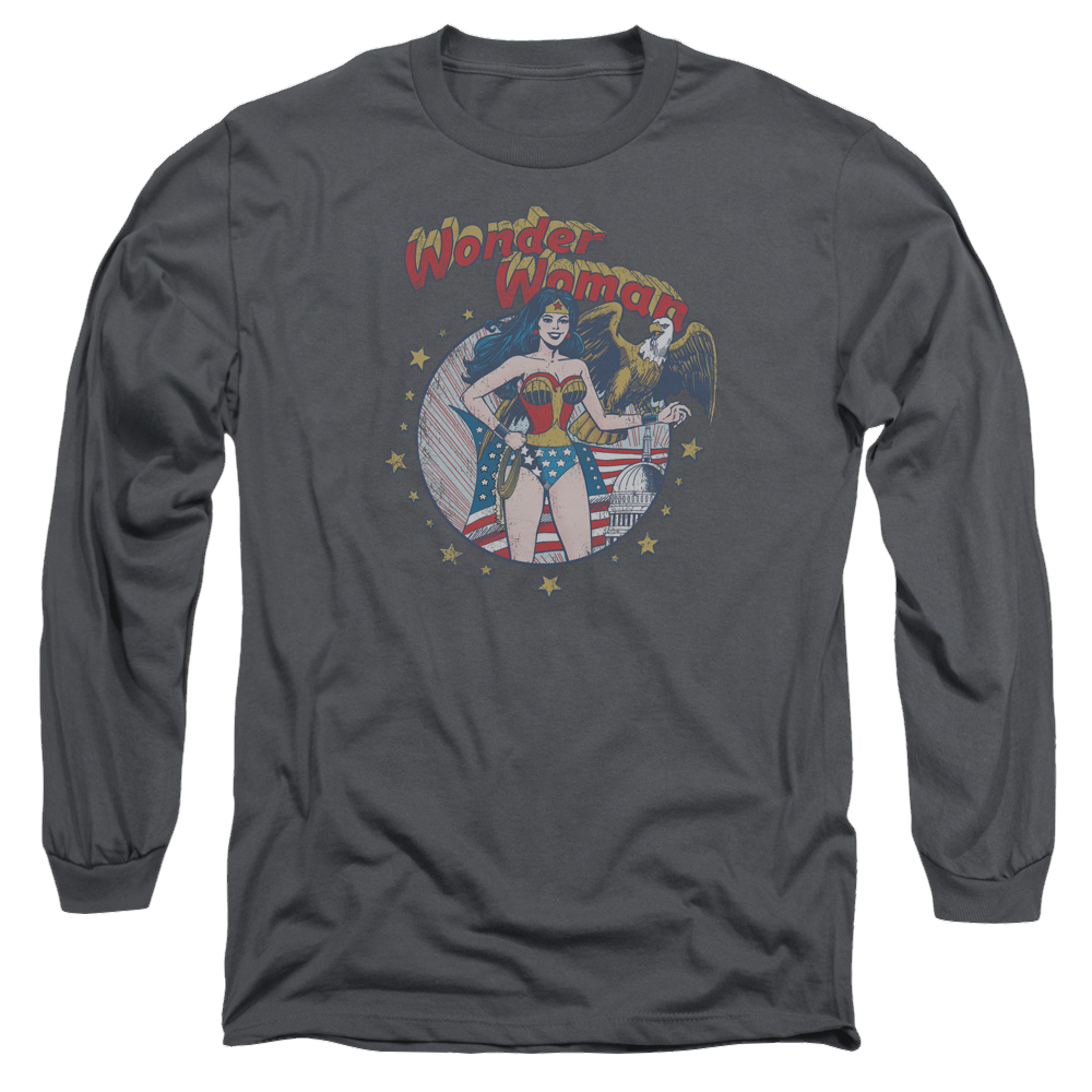 Justice League At Your Service Men's Long Sleeve T-Shirt Men's Long Sleeve T-Shirt Wonder Woman   