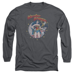 Justice League At Your Service Men's Long Sleeve T-Shirt Men's Long Sleeve T-Shirt Wonder Woman   