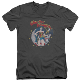 Justice League At Your Service Men's V-Neck T-Shirt Men's V-Neck T-Shirt Wonder Woman   
