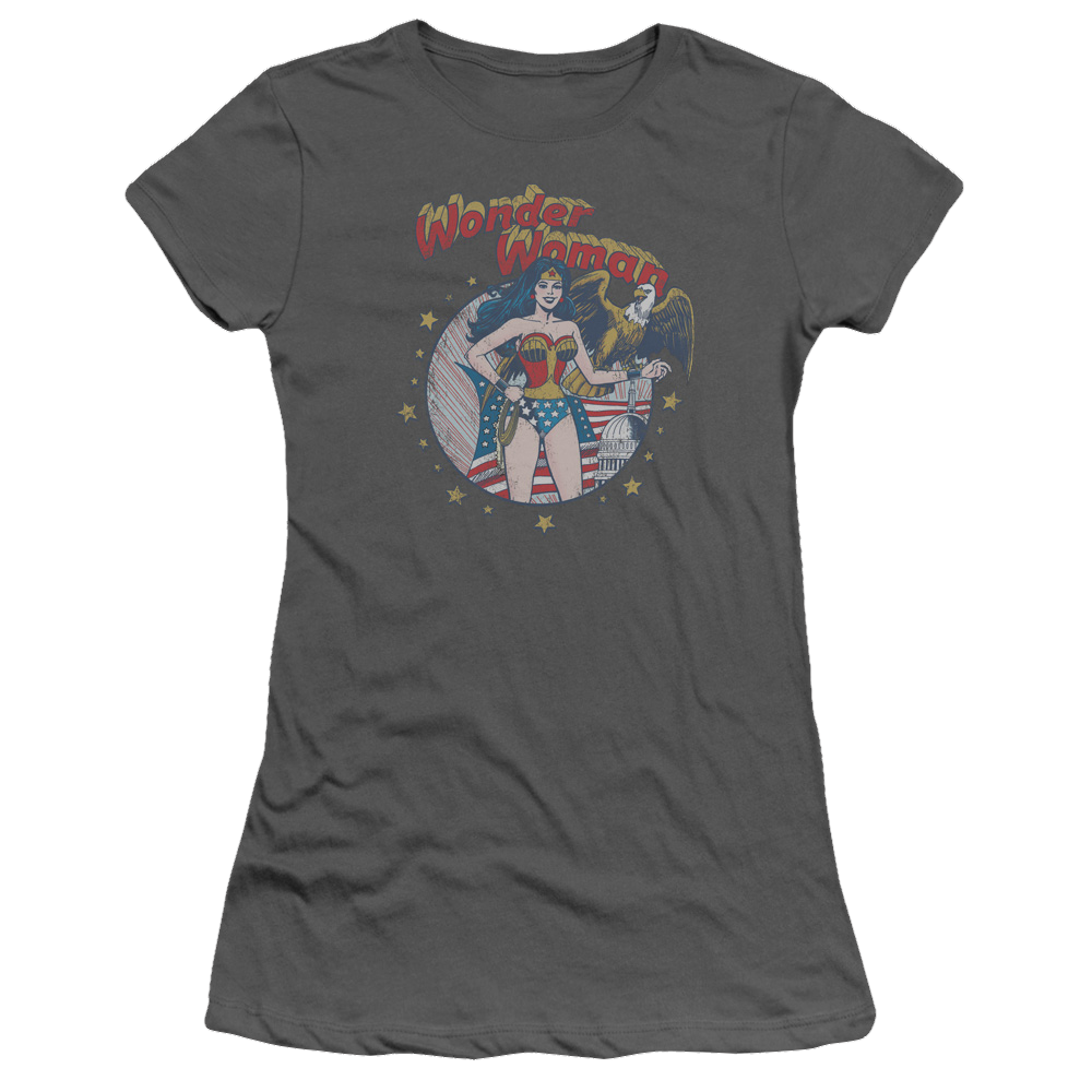 Justice League At Your Service Juniors T-Shirt Juniors T-Shirt Wonder Woman   