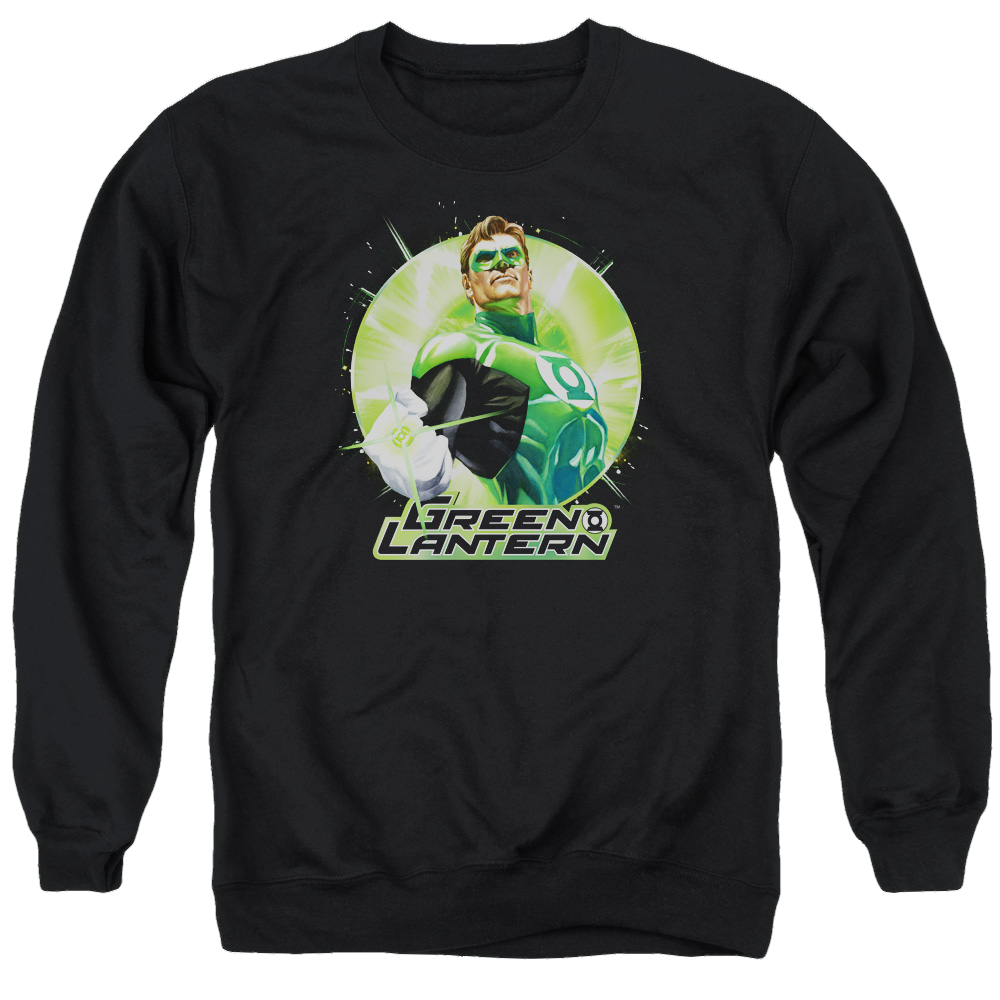 Green Lantern Green Static - Men's Crewneck Sweatshirt Men's Crewneck Sweatshirt Green Lantern   