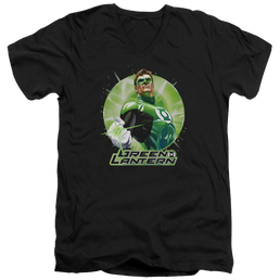 Green Lantern Green Static - Men's V-Neck T-Shirt Men's V-Neck T-Shirt Green Lantern   
