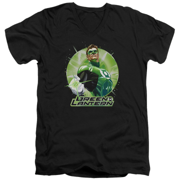 Green Lantern Green Static - Men's V-Neck T-Shirt Men's V-Neck T-Shirt Green Lantern   