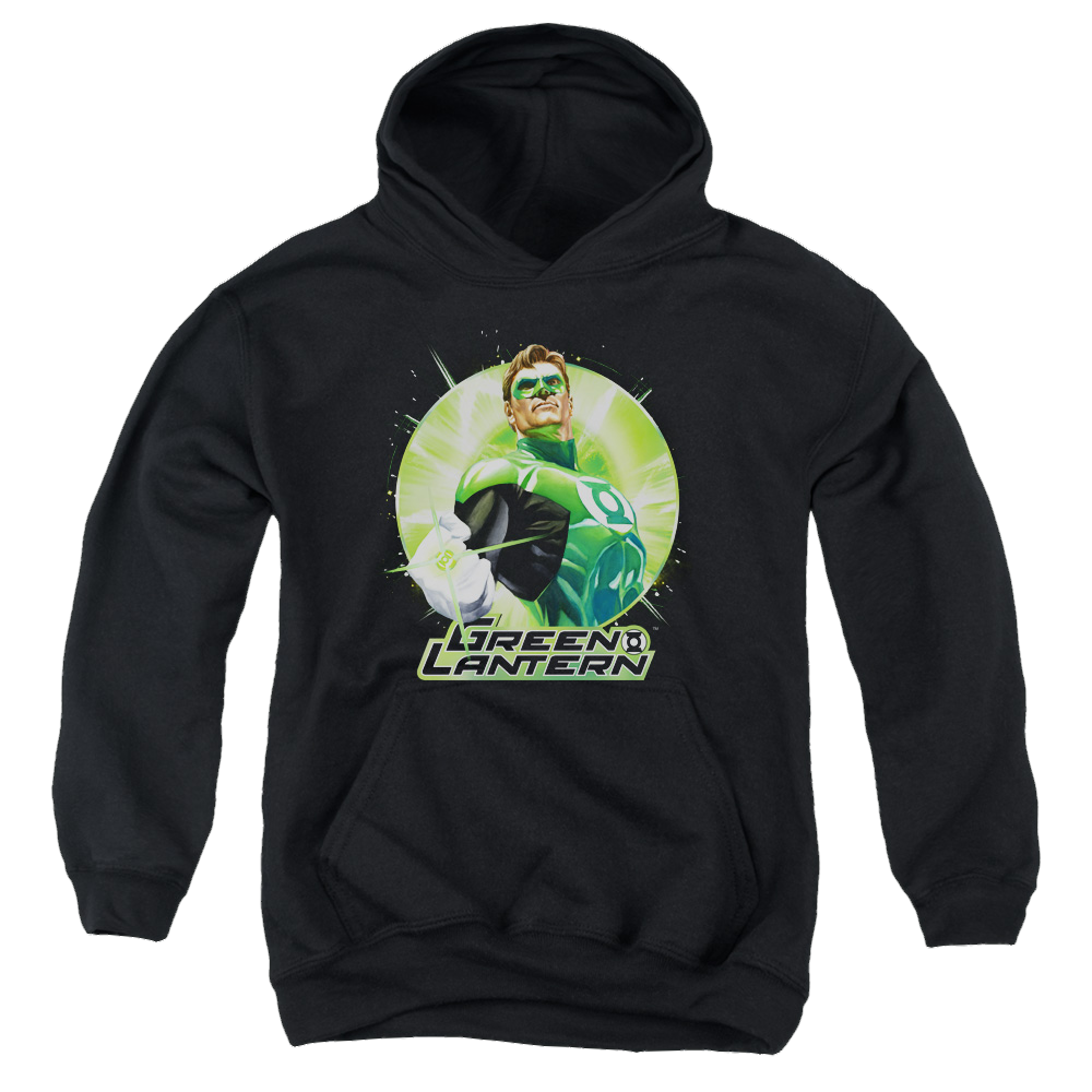 Green Lantern Green Static - Youth Hoodie Youth Hoodie (Ages 8-12) Green Lantern   