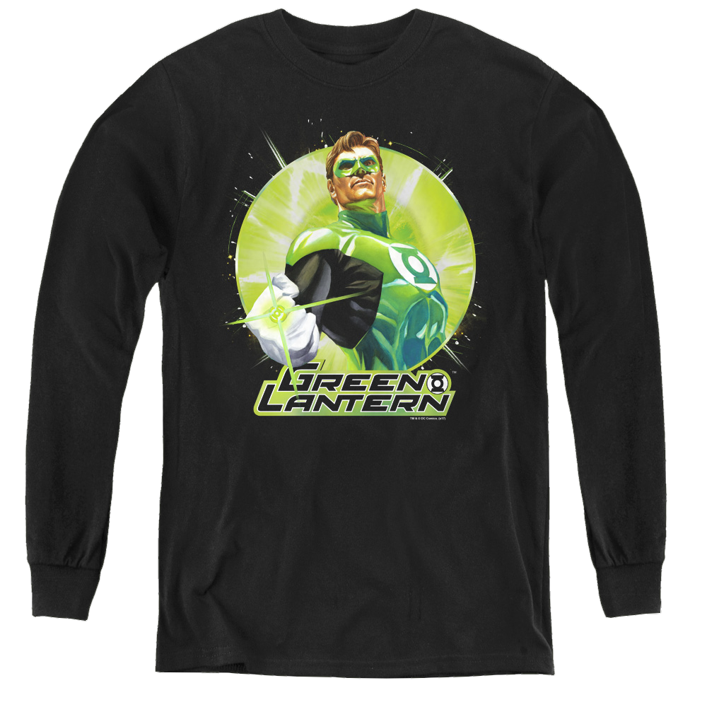 Green Lantern Green Static - Youth Long Sleeve T-Shirt Youth Long Sleeve T-Shirt Green Lantern   