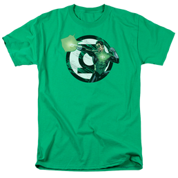 Justice League Blasting Logo Men's Regular Fit T-Shirt Men's Regular Fit T-Shirt Green Lantern   