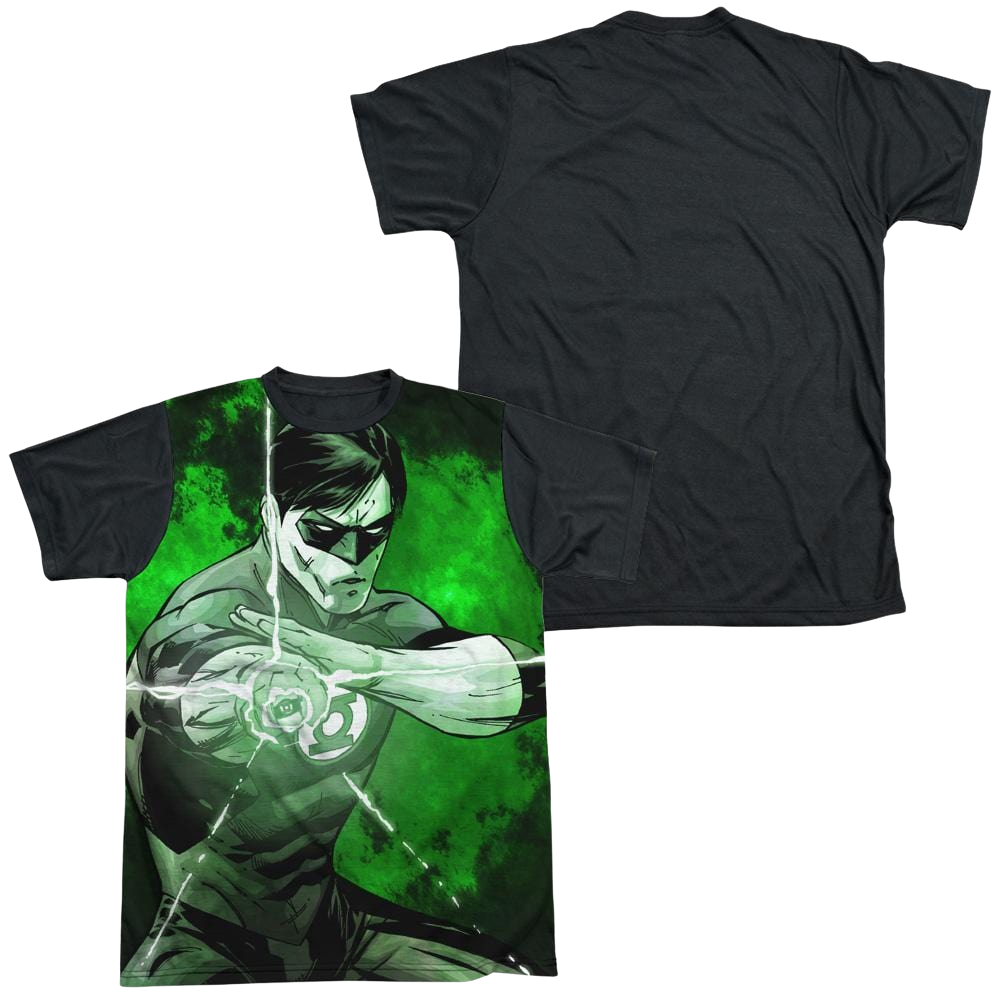 Justice League Charging Men's Black Back T-Shirt Men's Black Back T-Shirt Green Lantern   