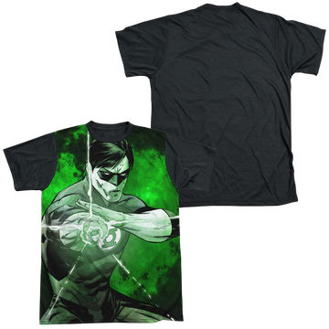 Green Lantern Justice League Charging men's black back t-shirt