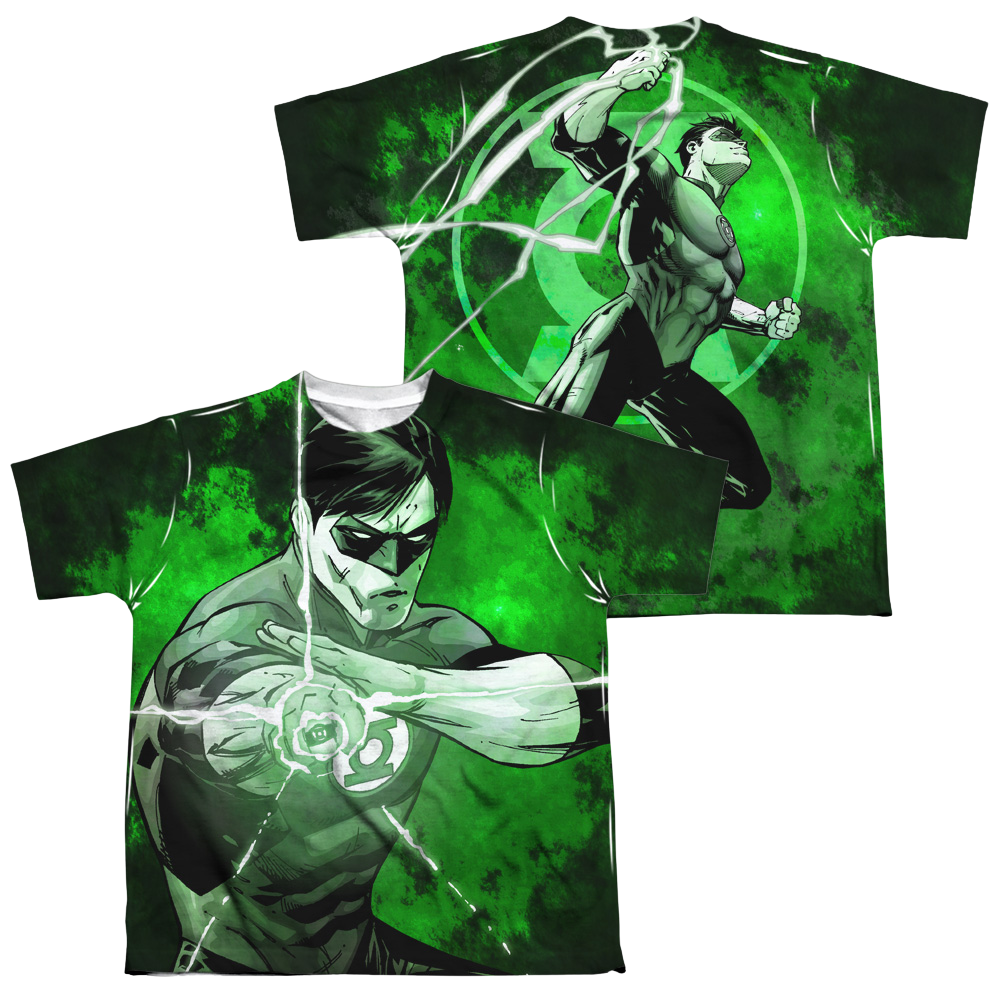 Green Lantern Charging (Front/Back Print) - Youth All-Over Print T-Shirt Youth All-Over Print T-Shirt (Ages 8-12) Green Lantern   