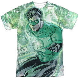 Green Lantern - Lightning Adult All Over Print 100% Poly T-Shirt Men's All-Over Print T-Shirt Green Lantern Adult All Over Print 100% Poly T-Shirt S Multi