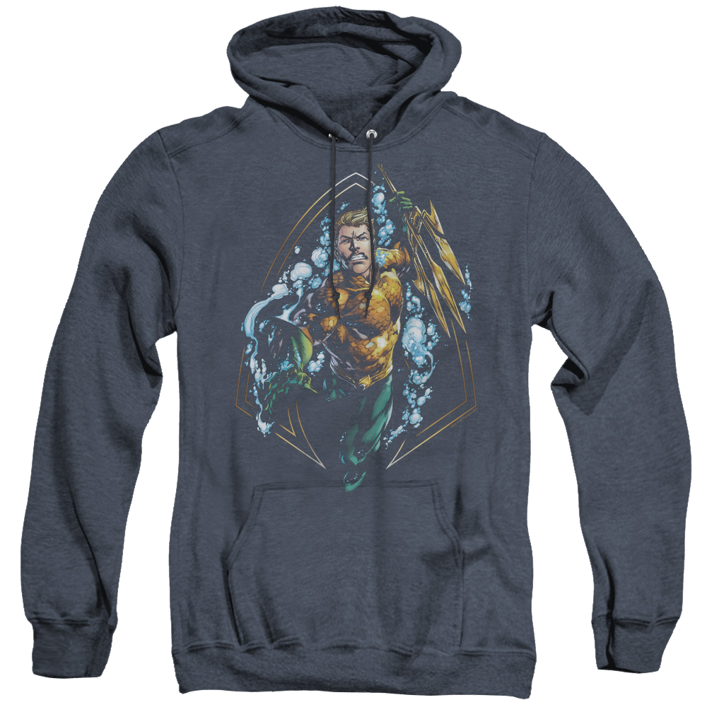 Aquaman Thrashing - Heather Pullover Hoodie Heather Pullover Hoodie Aquaman   