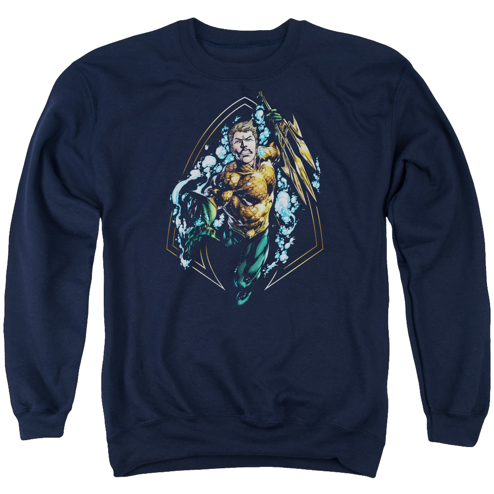 Aquaman Thrashing - Men's Crewneck Sweatshirt Men's Crewneck Sweatshirt Aquaman   