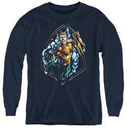 Aquaman Thrashing - Youth Long Sleeve T-Shirt Youth Long Sleeve T-Shirt Aquaman   
