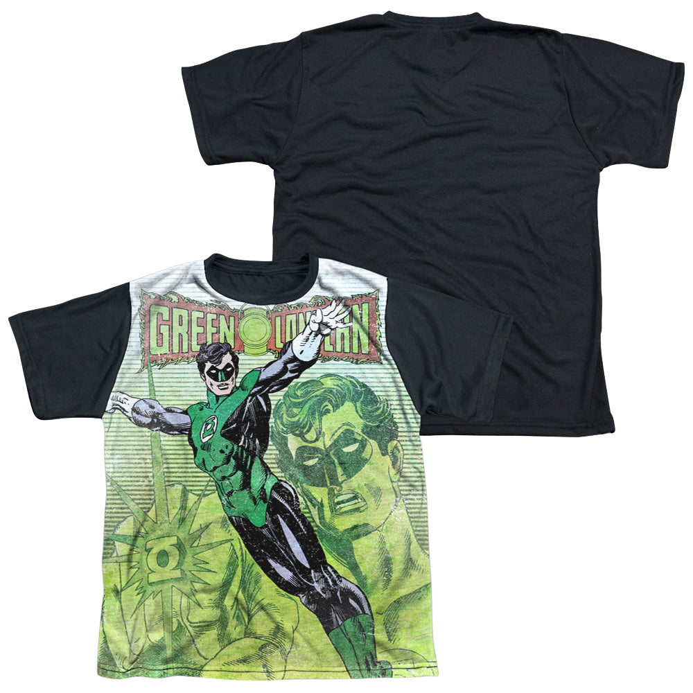 Green Lantern Vintage Leap - Youth Black Back T-Shirt Youth Black Back T-Shirt (Ages 8-12) Green Lantern   