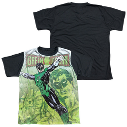 Green Lantern Vintage Leap - Youth Black Back T-Shirt Youth Black Back T-Shirt (Ages 8-12) Green Lantern   